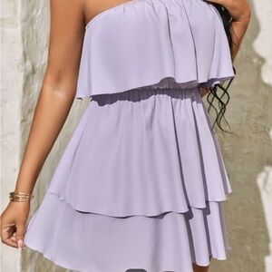 Lavender Strapless Dress